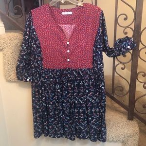 Measeor Peasant Boho dress/ 3/4 sleeves Sz 16w.